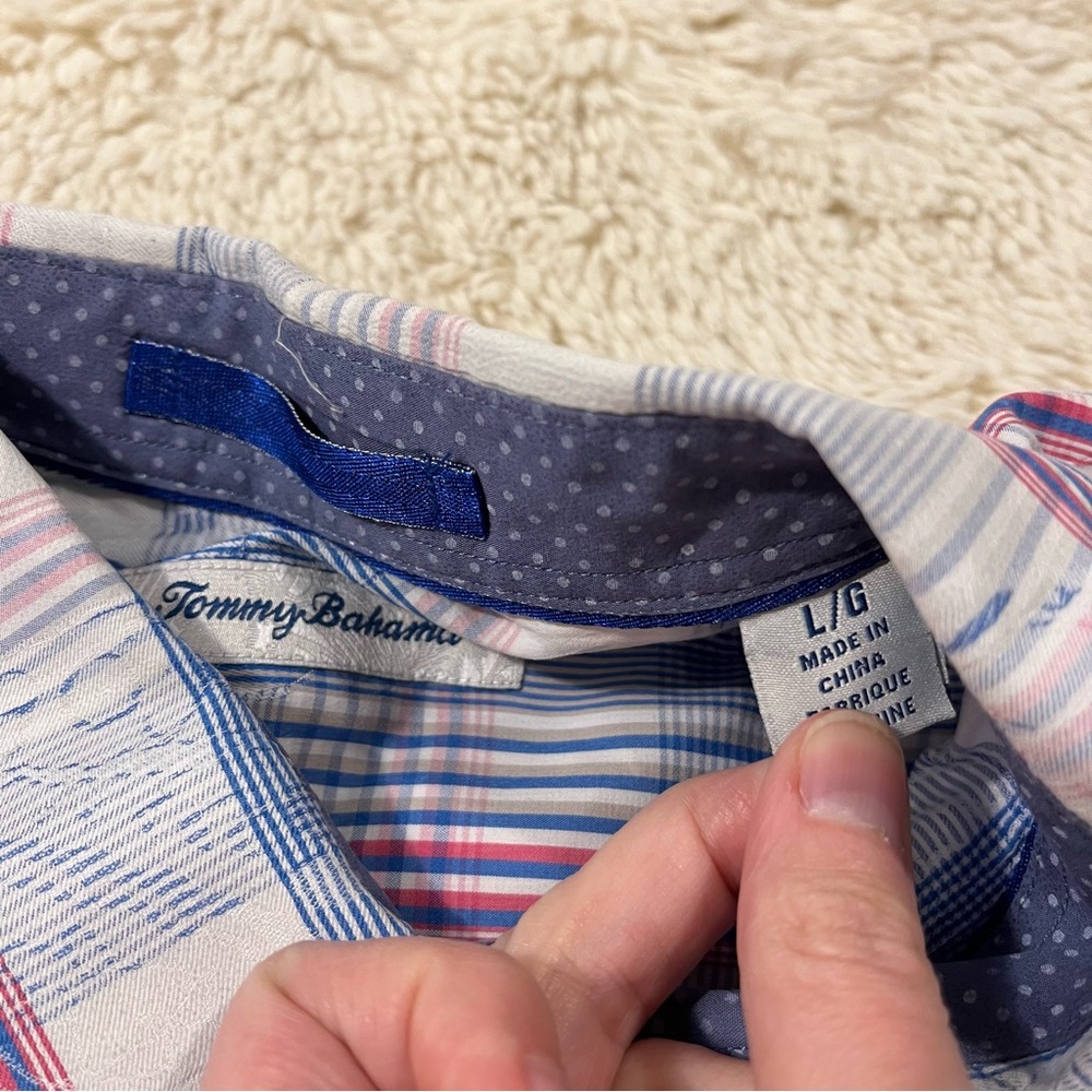 New Tommy Bahama Mens Large Flannel Plaid Blue Button Up Shirts Cotton Bundle - Picture 2 of 4